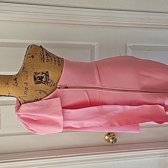 PINK DRESS WITH SHOULDER BOW - Picture 6 of 12